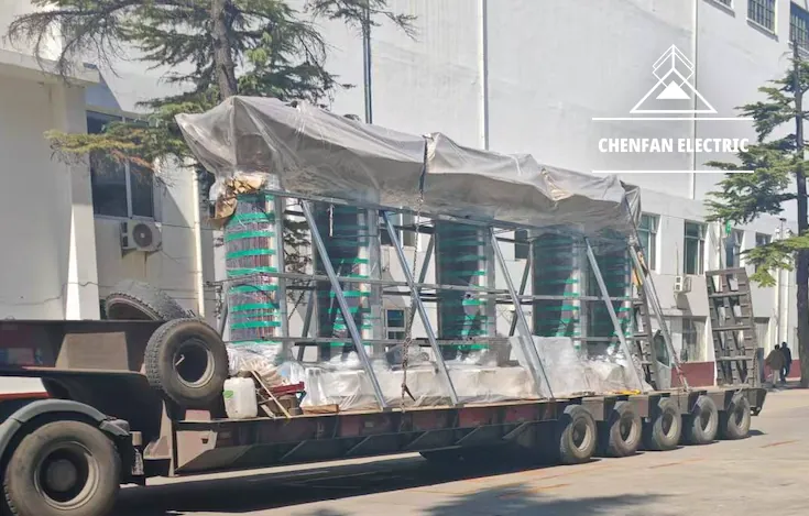 125 MVA five-limb power transformer core manufactured by Chenfan Electric