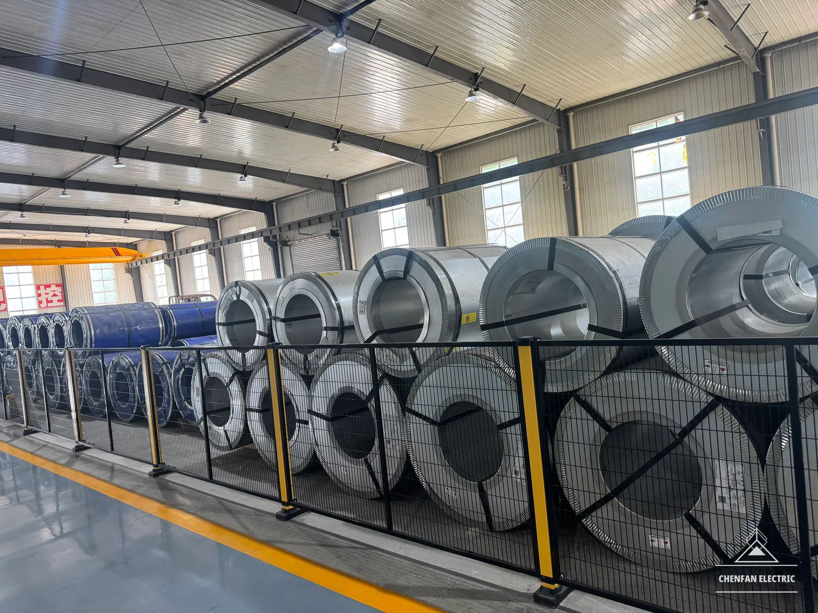 CRGO coils stored in the material area