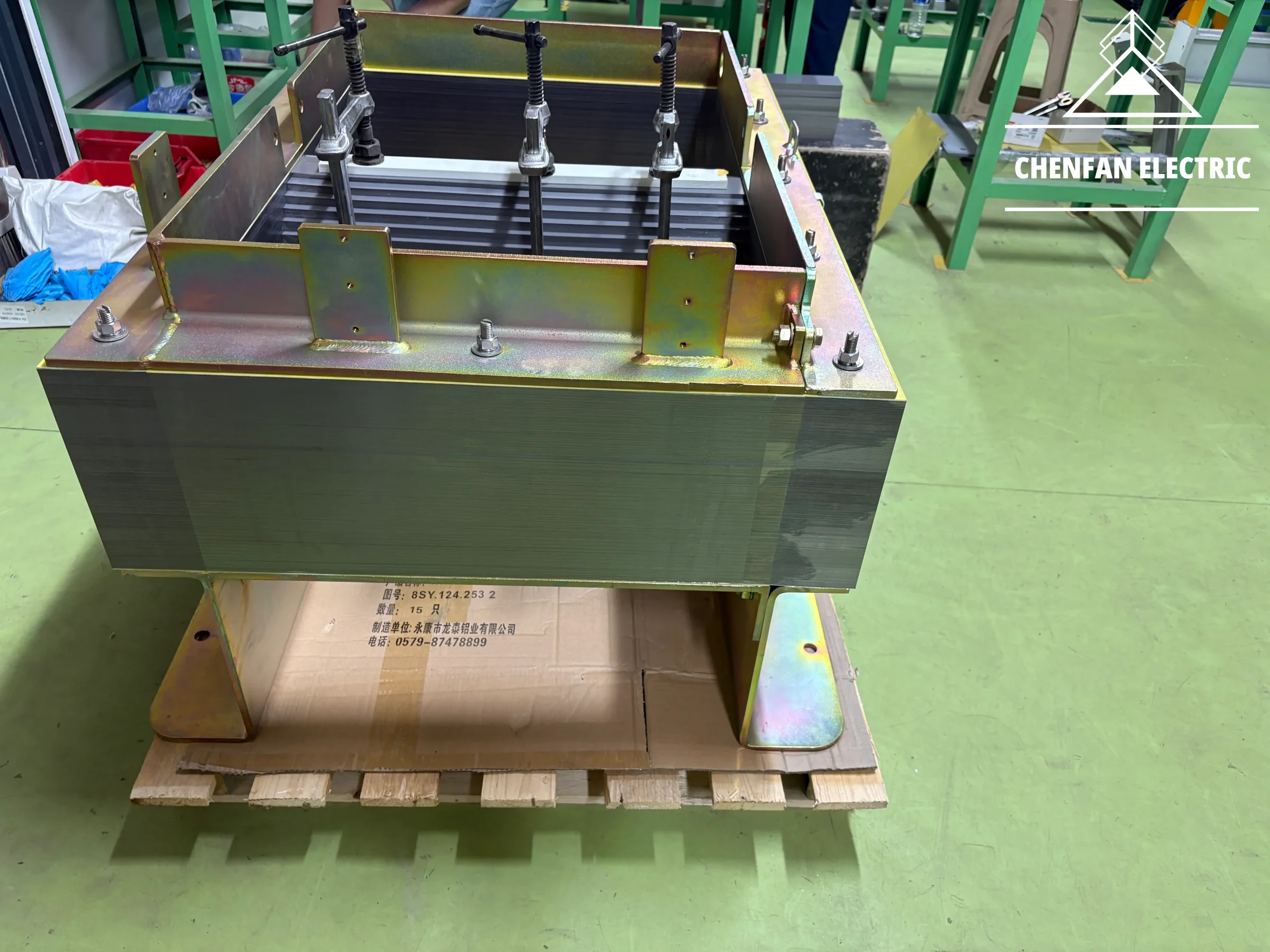 Laminated reactor core manufactured for a Mexican customer