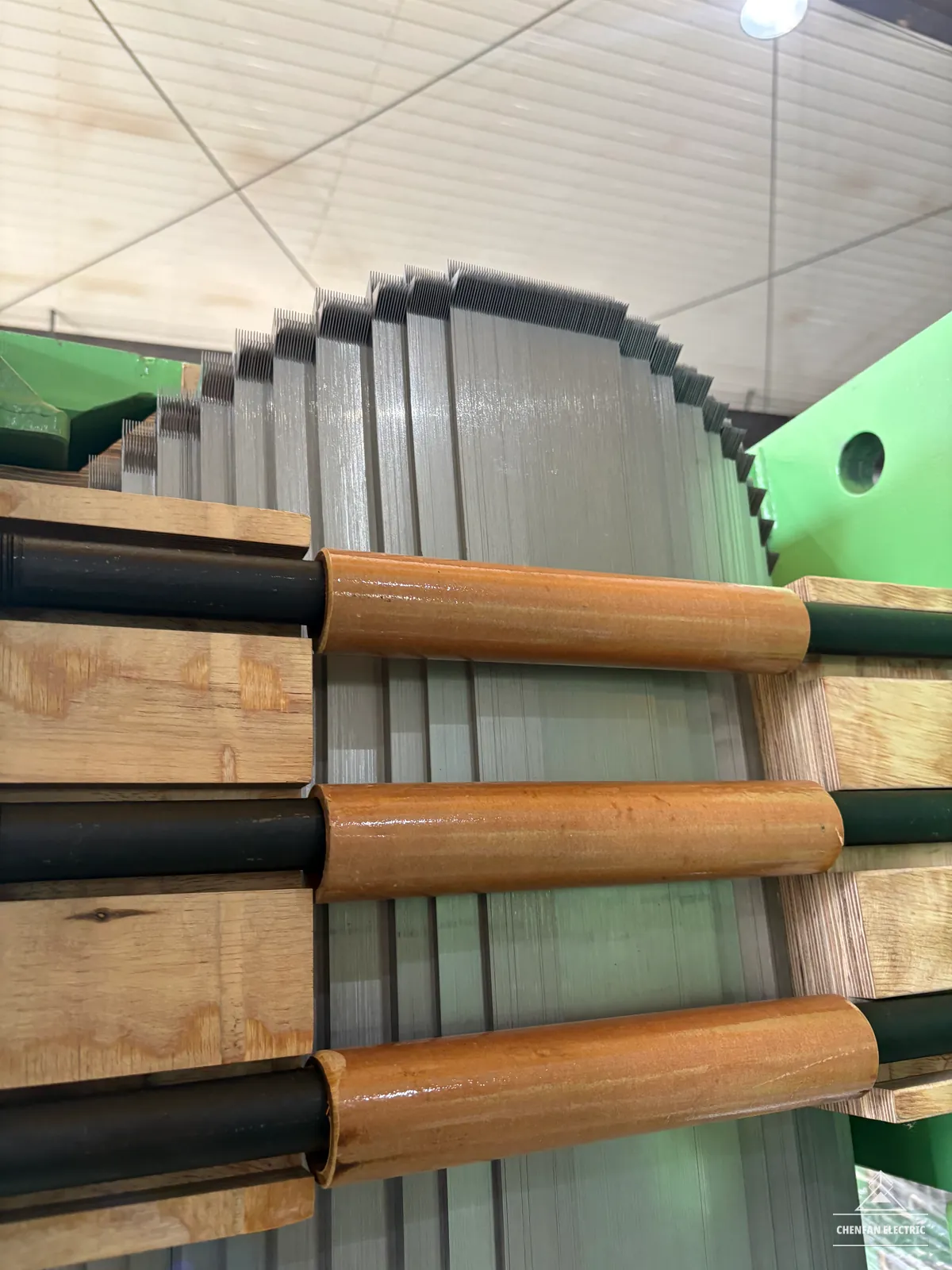Stepped electrical-steel laminations held in the core assembly fixture