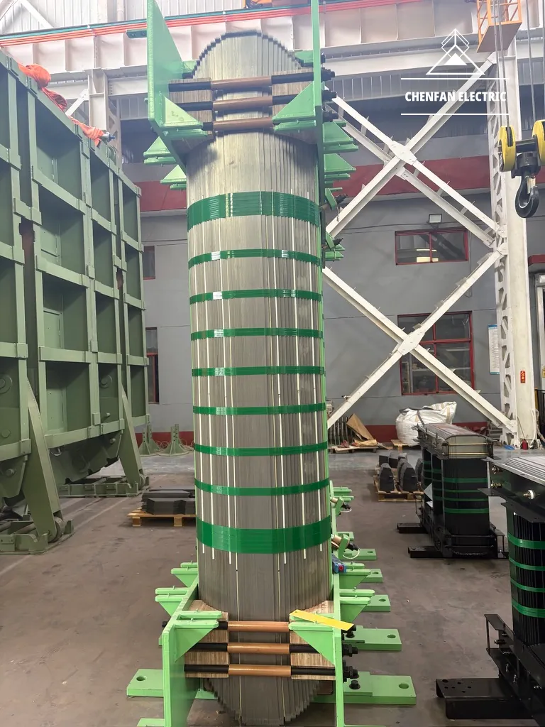 330 kV transformer core in the workshop