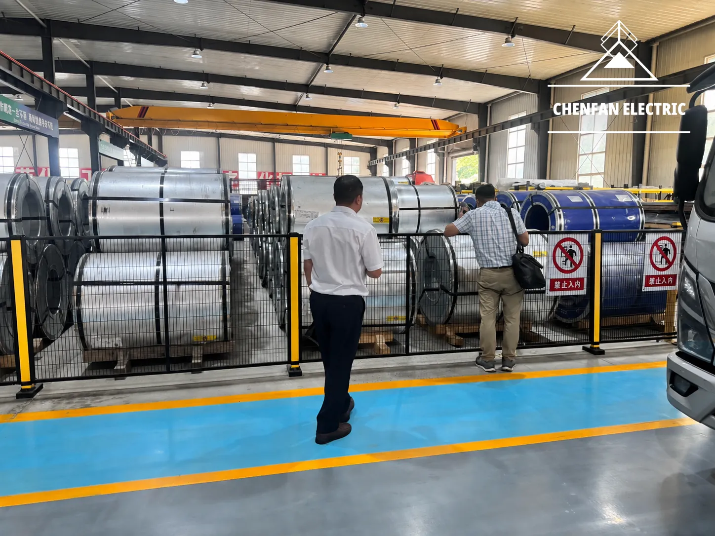 CRGO coils in the factory material store