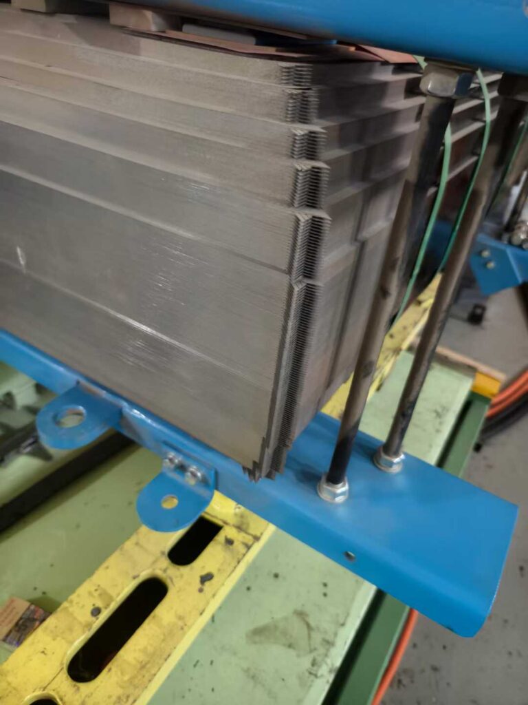 Precision stacked CRGO transformer core laminations